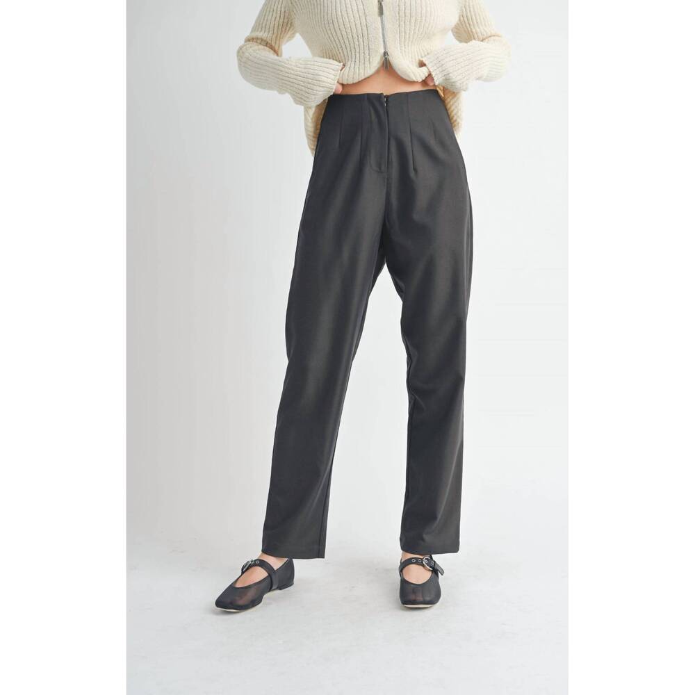 NEW SAGE THE LABEL take action tapered pants in dark brown